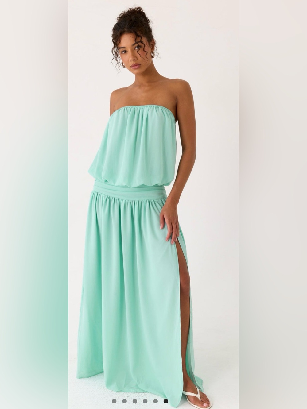 PEPPERMAYO NEW WITH TAGS Mint Strapless Blouson Maxi Dress